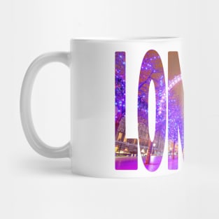 LONDON - London Eye Christmas Lights Mug